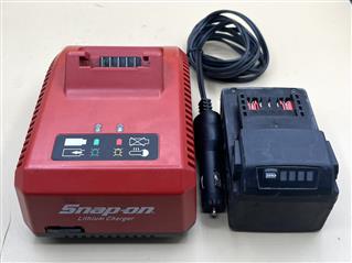 SNAP ON CTB185 18V LITHIUM 5.0AH BATTERY W/ SNAP-ON CTC728 CHARGER